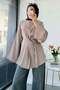 Premium Shoulder and Front Pleated Modal Blouse - Mink - 2