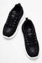 Side Ring Patterned Women's Sports Shoes Black White Silvery - 4