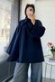 Premium Modal Blouse with Cross Scarf Detail - Navy Blue - 7