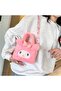 Cute Character Patterned Plush Bag – Zippered, with Shoulder Strap, Soft Handbag - 4