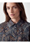 Alita City Lcw Grace Navy Blue Patterned Women's Shirt Tunic with a Difference - 3