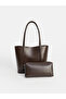Leather look women's shoulder bag - 3