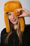 Women's Saffron Pompom Fur Plush Hat with Earmuffs Beanie1103 - 3