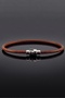 Taba Original Thin Leather Silver Color Clip Minimalist Men's Bracelet M072A