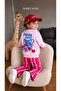 Noble Kids Pink "Fresh & Juicy" Printed 3 Yarn Non-Stretch Comfortable Cut Children's Set - 2