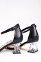 Girls' Evening Dress Shoes Square Toe Ankle Buckle Rhinestone Three-Strap Transparent Heels Special Occasion - 6