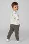 Mojo baby boy 1-3 years car patterned tracksuit set gray - 2