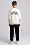 Boys' Letter Printed Sweatshirt and Jogger Pants Set - 4