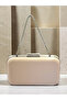 Light Skin Matte Leather Silver Metal Detailed Stone Handle Chain Strap Women's Evening Dress Bag Wedding Engagement Graduation - 3