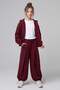 Girl's 9-14 Years Old Pleated Jogger Sweatpants Burgundy