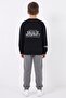 Boys' Letter Printed Sweatshirt and Jogger Pants Set - 3