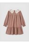 Alita City Lcw Kids Orange Gabardine Plaid Girls' Dress with a Difference - 3