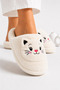 Women's Plush Home Slippers Cute Cat Patterned Winter Warm Closed Toe Soft Sole Slippers Stc1333 - 2
