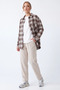 Women's Plaid Patterned Long Sleeve Oversize Lumberjack Shirt - 4