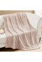 بطانية سرير مزدوجة من الصوف الناعم بملمس دافئ مريح ونمط زغبي وخفيفة الوزن للأريكة والسرير من اكسكلوس - 5