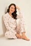 Mother&Daughter Long Sleeve, Cotton, Pink Shirt Pajama Set (Mother and Child Sold Separately)(Socks as a Gift) - 4