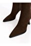 Short Pointed Heel Boots - 5