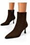 Short Pointed Heel Boots - 2