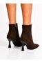 Short Pointed Heel Boots - 4