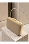Dark Skin Matte Leather Metal Detailed Chain Strap Women's Evening Dress Bag Wedding Engagement Graduation - 2