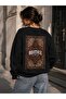 Unisex 3 Thread Threaded 100% Cotton Oversize Hoodless Printed Sweatshirt - 3