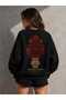 Unisex 3 Thread Threaded 100% Cotton Oversize Hoodless Printed Sweatshirt - 3