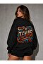 Unisex 3 Thread Threaded 100% Cotton Oversize Hoodless Printed Sweatshirt - 3