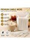 White Cotton Wicks for Pearled Sand Candles - 6cm (Pack of 100) - 8