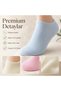 Women's Bamboo Seamless Booties Socks 12-Pack |   Breathable Moisture-Wicking Soft, Cream Blue Pink - 2