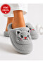Women's Plush Home Slippers Cute Cat Patterned Winter Warm Closed Toe Soft Sole Slippers Stc1333
