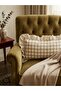 Ruffled Gingham Patterned Cushion Cover 30 X 50 Decorative Cushion Cover