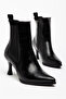Ottava Black Pointed Toe Women's Heeled Boots - 4