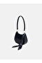Leather Look Women's Shoulder Bag with Scarf Accessory - 2