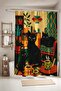 Black Home Coffee Cat Patterned Shower Curtain, Bathtub Curtain 175X200Cm - 2