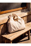 Women's Shoulder Bag with Drawstring Detail