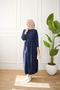 Belt Detailed Gray Felt Knitwear Dress Anka261042 - 2