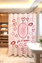 Hearts and Jetaime Patterned Shower Curtain, Bathtub Curtain 175X200Cm - 3