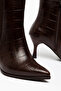 Ottava Brown Pointed Toe Women's Heeled Boots - 5