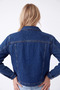 Women's Classic Short Denim Jacket Buttoned Jean Coat - 5