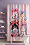 Cute Cats with Ribbons Patterned Shower Curtain, Bathtub Curtain 175X200Cm