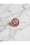 Gold Plated Purple Motif Enamel Earrings - 2