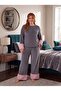 Plus Size Pajama Sets - Gray - Long - 8