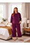 Plus Size Pajama Sets - Purple - Long - 5