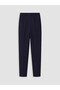 Vizyon New Season Navy Blue Slim Fit Women's Pleated Fabric Trousers - 7