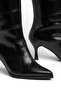 Salerno Black Pointed Toe Women's Heeled Boots - 2