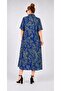 Women's Plus Size Cotton Viscose Midi Oversize Loose Cut Shirt Dress - 4