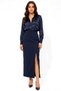 Above-The-Knee Slit Pencil Skirt with Drawstring Puerto Rican Fabric Long Maxi Pencil Skirt for Office and Special Occasions