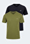 Sargon Set of 2 Men's Khaki - Navy Blue T-Shirts