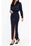 Above-The-Knee Slit Pencil Skirt with Drawstring Puerto Rican Fabric Long Maxi Pencil Skirt for Office and Special Occasions - 3