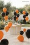 Set of 20 Orange and Black Balloons Birthday Party Decoration Baby Shower Stylish Organization Decoration Balloon - 2